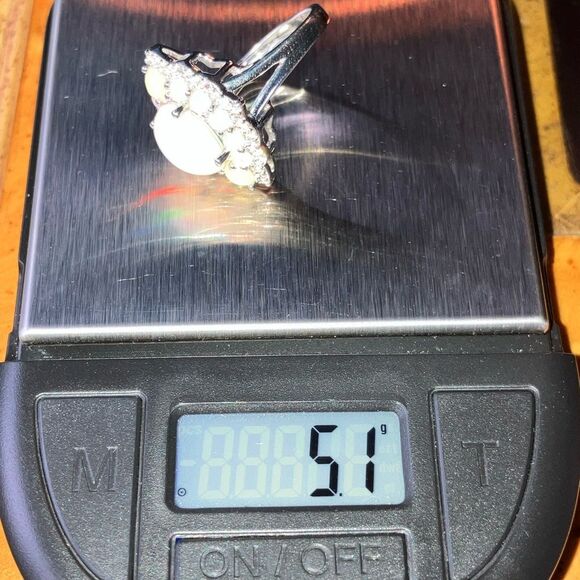 Natural Ethiopian Opal Sterling Silver Cocktail Ring Size 6 - Picture 10 of 10